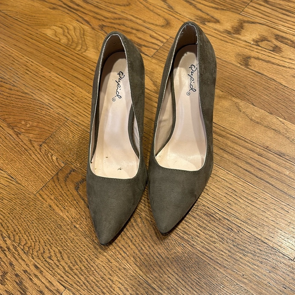 Suede high heels